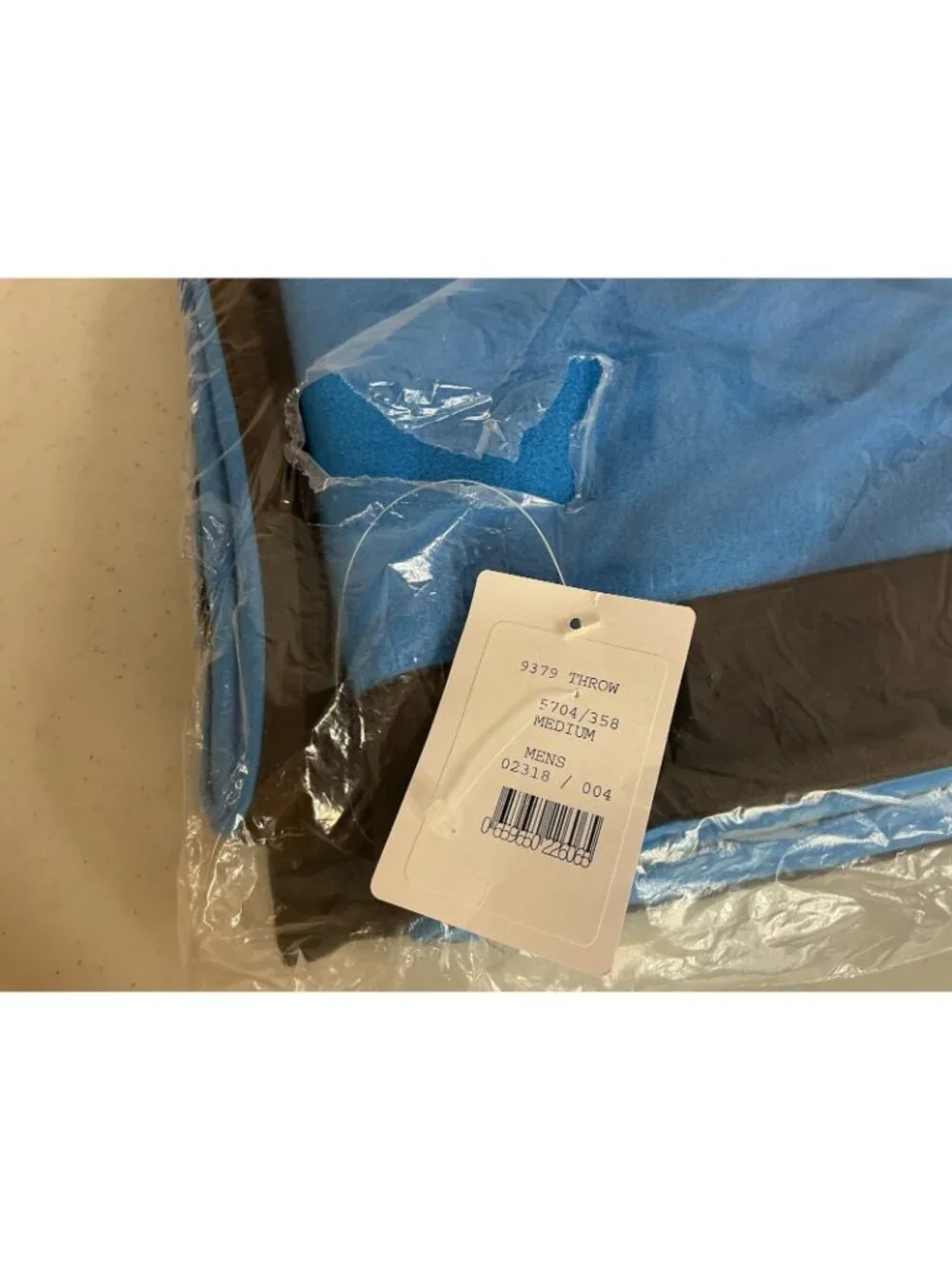 Bogner Blue Fleece Blanket Made USA New
